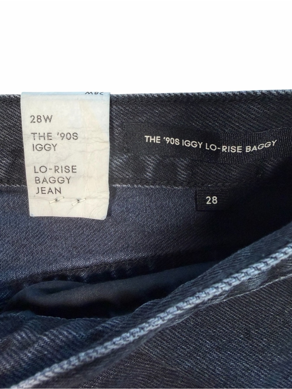 Aritzia Denim Forum The ’90s Iggy Low Rise Baggy Jeans 28 Stained - Picture 9 of 13
